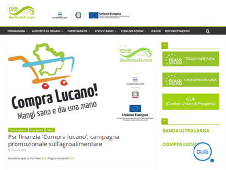 Psr finanzia ‘Compra lucano’, campagna promozionale sull’agroalimentare