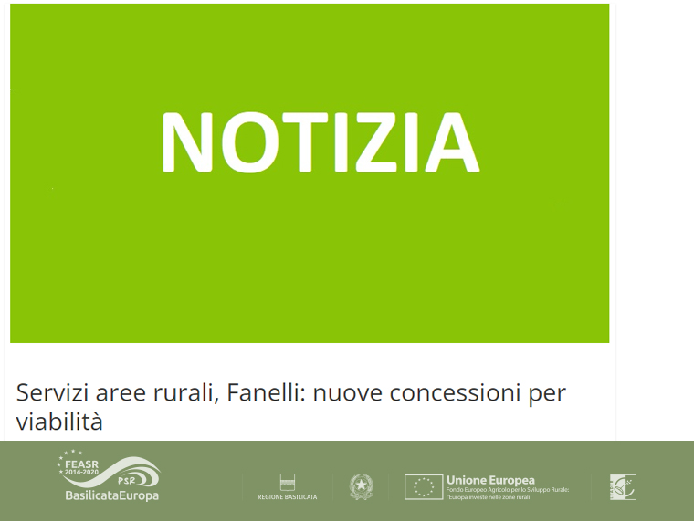 Investimenti per la creazione, modernizzazione e estensione dei servizi di base per le popolazioni rurali