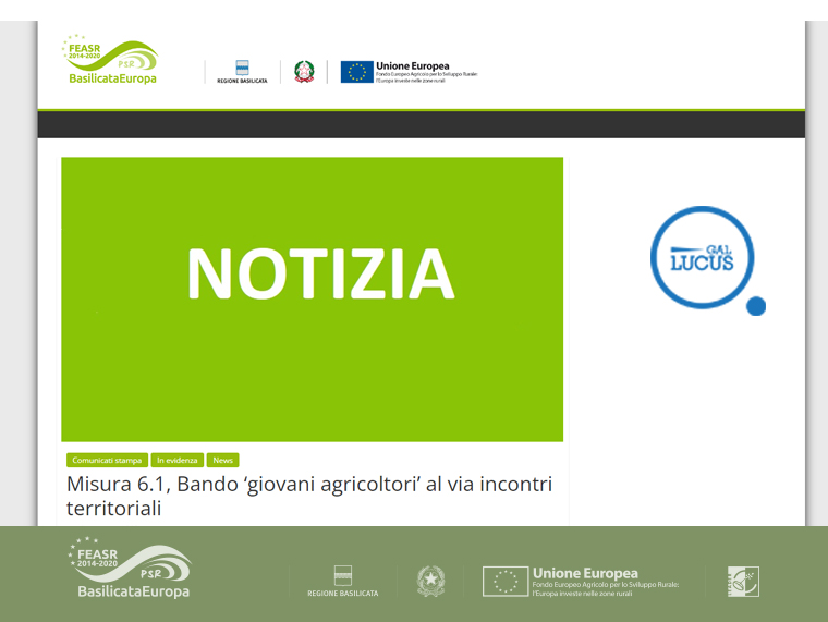 Misura 6.1, Bando ‘giovani agricoltori’ al via incontri territoriali