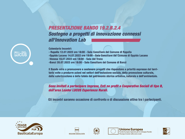 Presentazione Bando 19.2.B.2.1