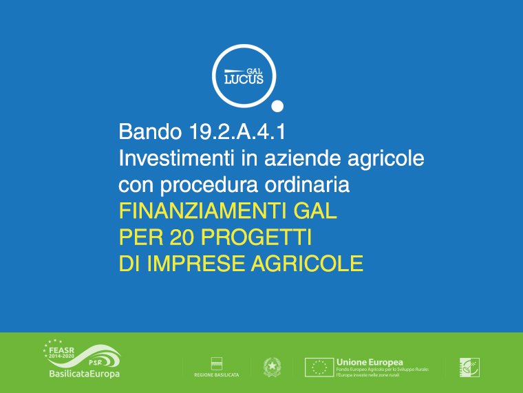 Bando 19.2.A.4.1 – Investimenti in aziende agricole con procedura ordinaria