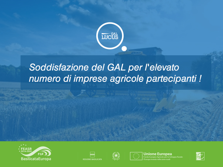 Soddisfazione del GAL per l’elevato numero di imprese agricole partecipanti