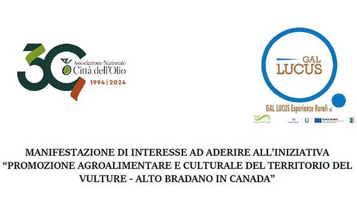 INIZIATIVA DI PROMOZIONE DEI PRODOTTI AGROALIMENTARI DEL VULTURE-ALTO BRADANO IN CANADA